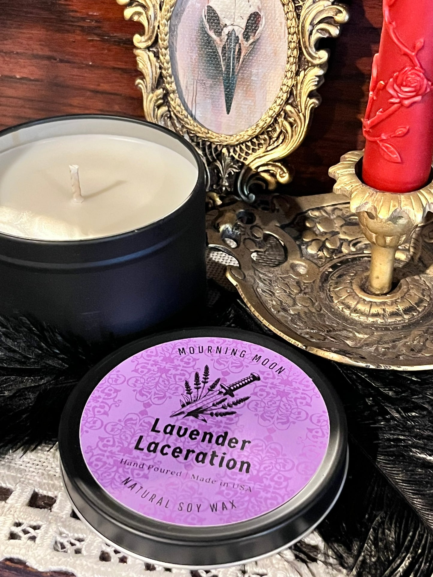 'Lavender Laceration' Soy Candle