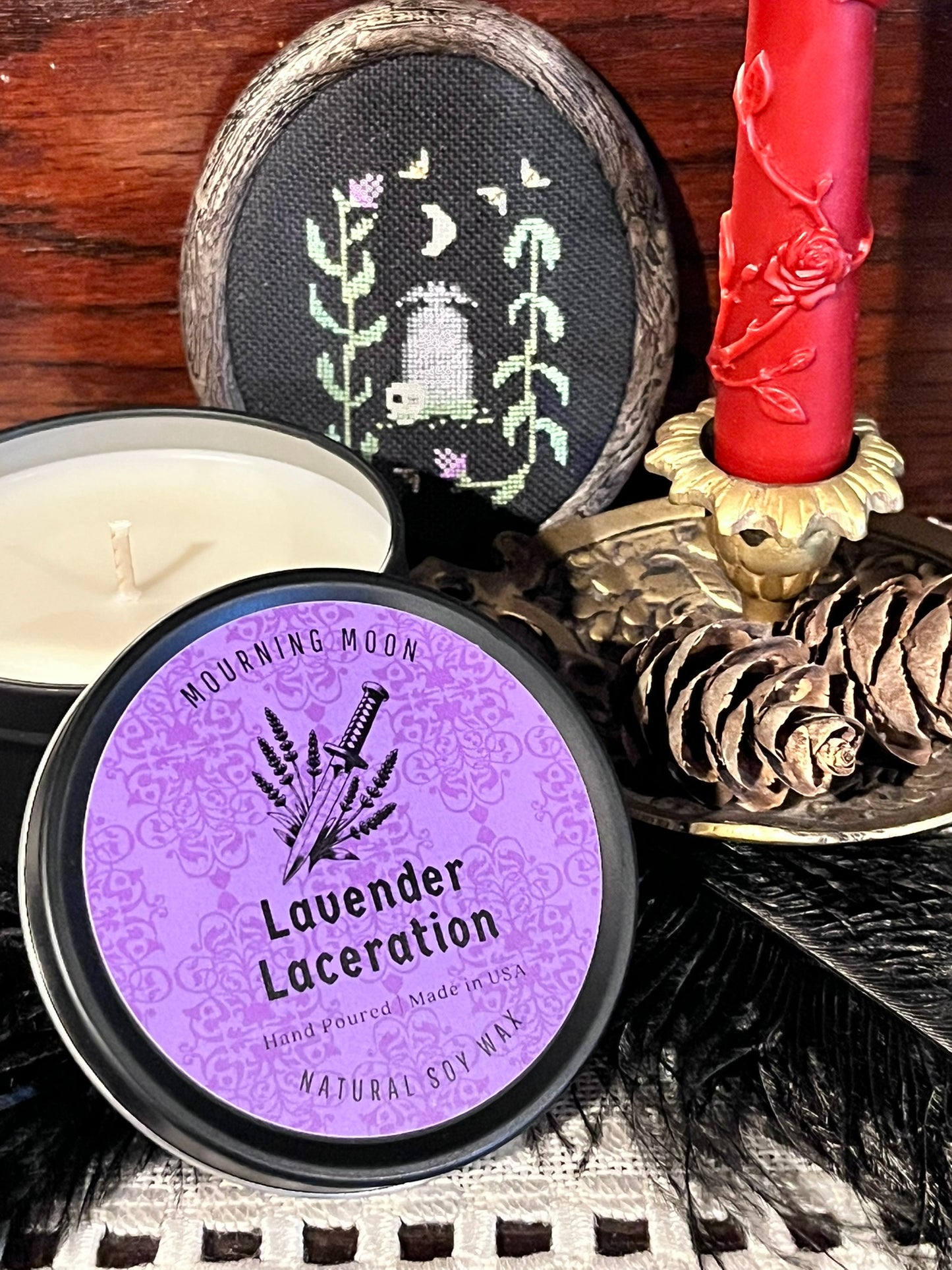 'Lavender Laceration' Soy Candle