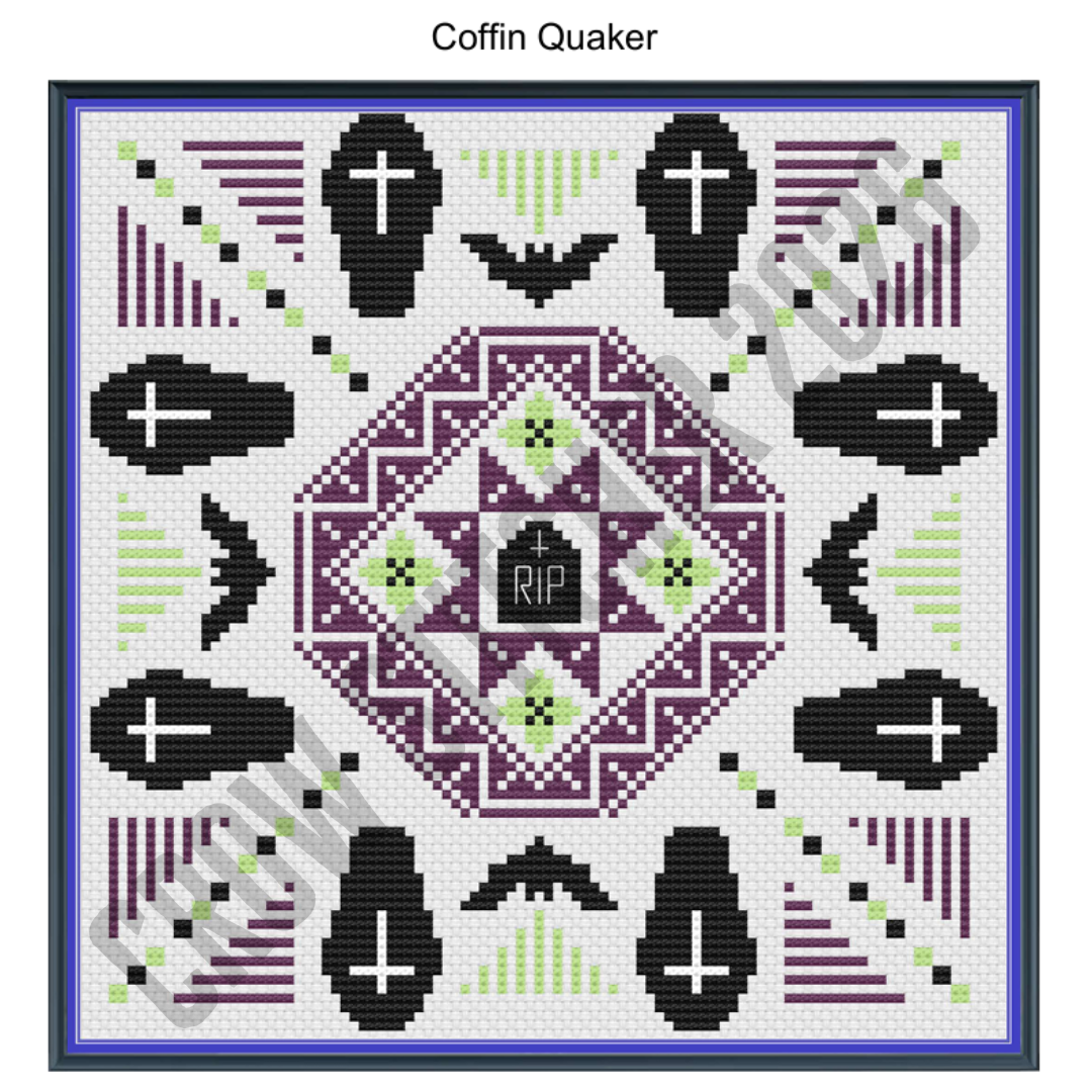 'Coffin Quaker' Cross Stitch Pattern