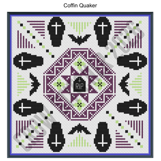 'Coffin Quaker' Cross Stitch Pattern